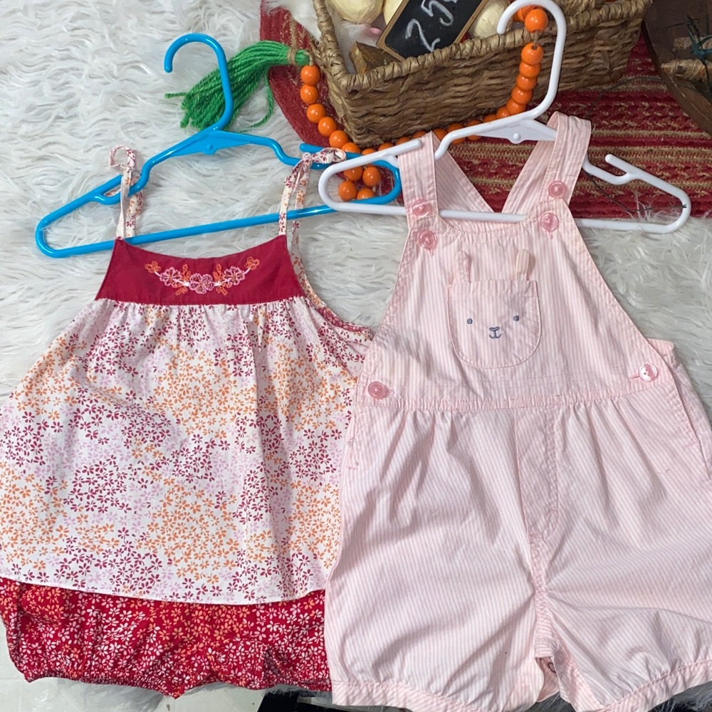 2 Pink and Red Kids 12 month jumpers Set